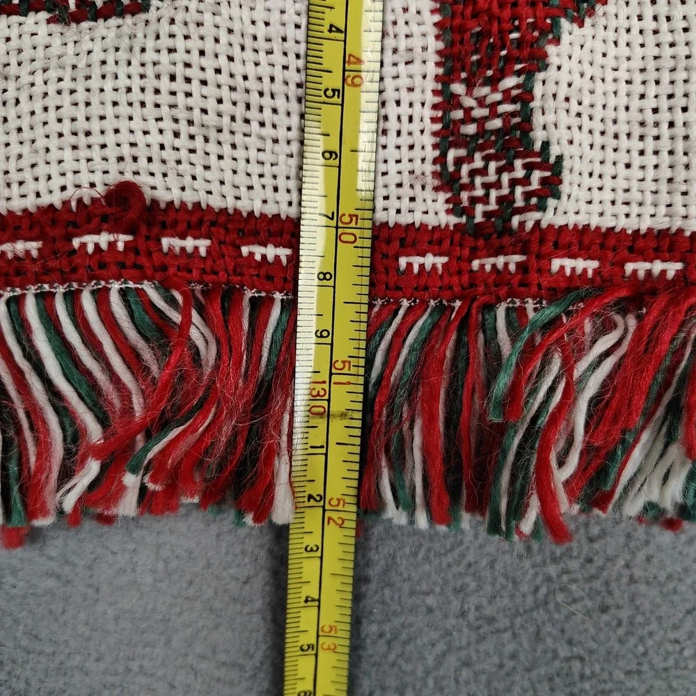 Vintage Christmas Holiday Throw Blanket Santa Snowman Tapestry 59